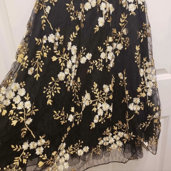 Express Floral Embroidered Ballerina Midi Skirt (XS) - Picture 3 of 7
